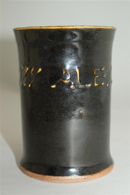 Bernard Leach. A St Ives pottery ALE mug, 13cm